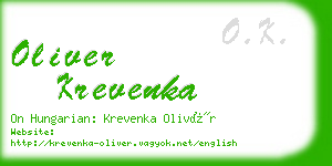 oliver krevenka business card